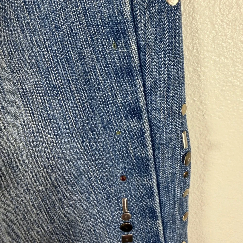 Younique Womens Studded Medium‎ Wash Denim Jeans Blue Size 11 Vintage Y2K